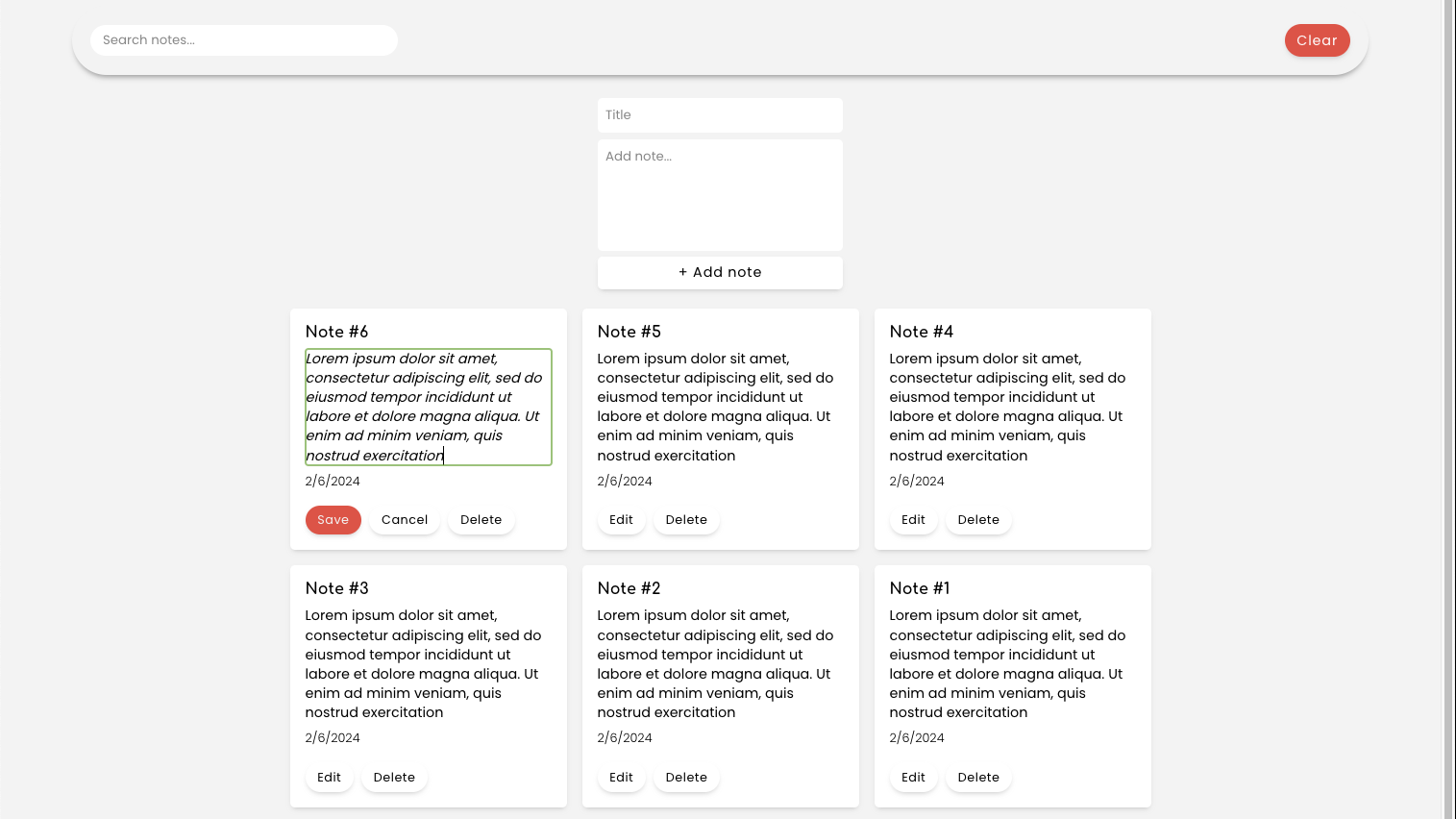 Notes Website